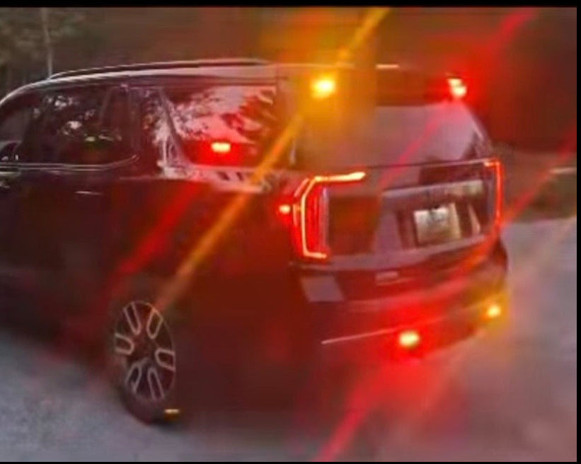 2024 GMC Yukon emergency vehicle upfitting with low profile Whelen 3200 emergency lighting system installation